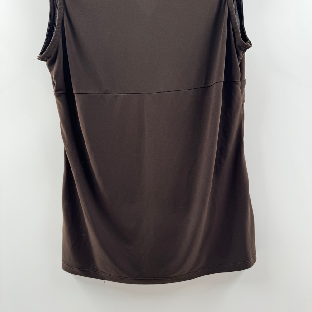 Merona Brown Sheer V-Neck Tank Top Women’s Size Small - Picture 7 of 7